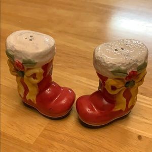 NWT Christopher Radko Holiday Boot Salt & Pepper